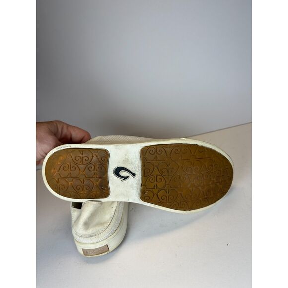 Olukai Women's 20379-4R4R Size 8.5 White Pehuea Li Sneakers Shoes Lace Up EUC - Picture 6 of 10